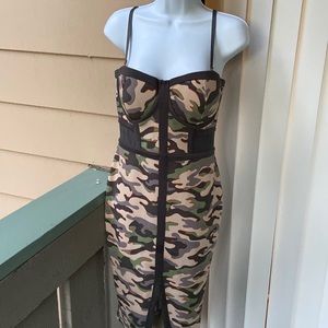 Material Girl Illusion Camo Dress